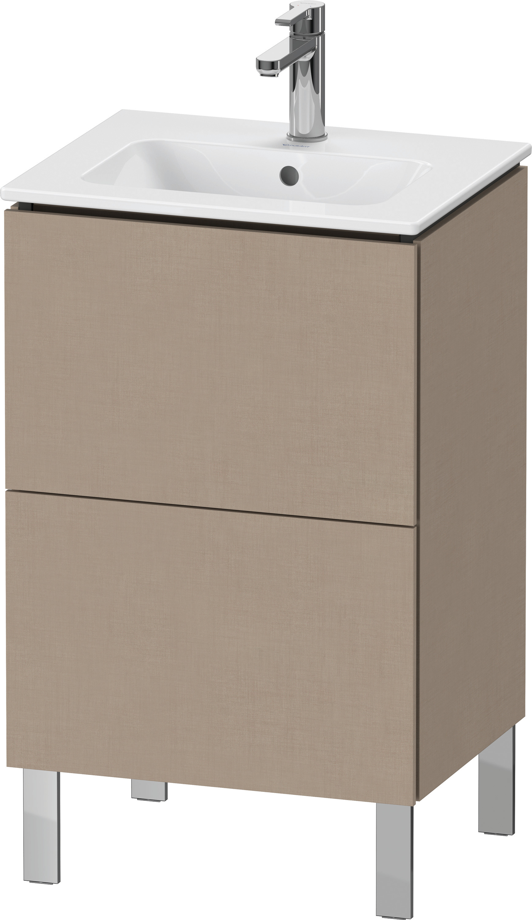 Duravit WTU L-Cube bodenstehend, 2 Auszüge 704x520x421mm, Leinen