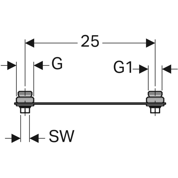 Geberit Montagehilfe für Gaszähleranschlüsse