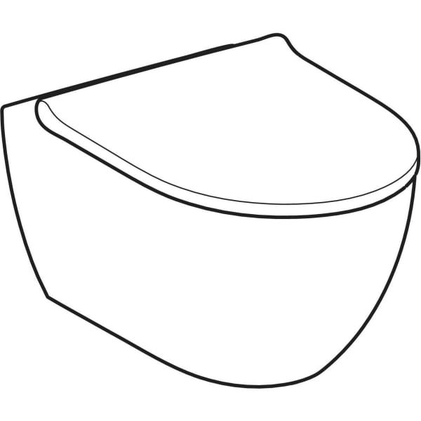 Geberit Acanto Set WWC m. WC-Sitz, Tiefspüler TFlush, geschl.Fo, T:53cm, weiß,KeraTect