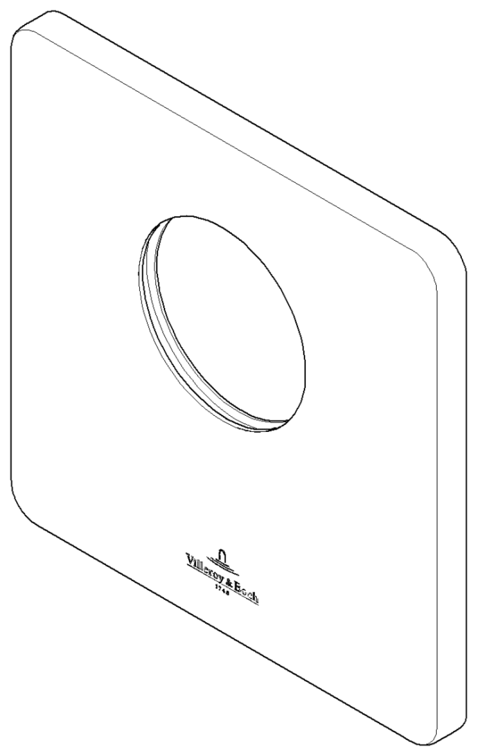 DO xTOOL Rosette ERSATZTEILE 091102277 120 x 120 x 9 mm Chrom