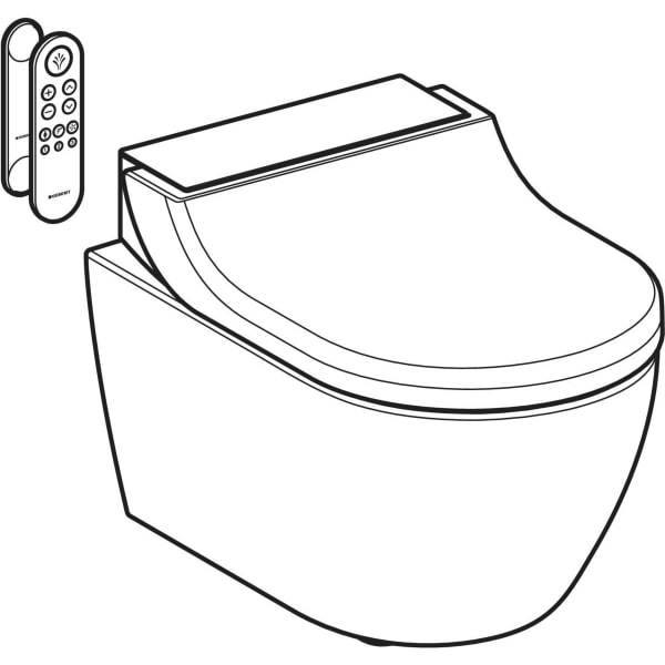 Geberit AquaClean Tuma Comfort WC-Komplettanlage Wand-WC Edelstahl geb.