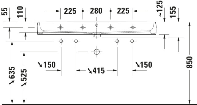 DU Qatego WT 1200mm mit HLB, HL 1,mit ÜL,Weiß HG