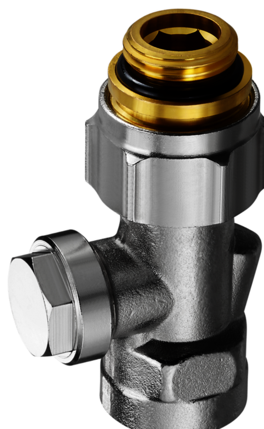 OVENTROP-Absperrverschraubung Combi 3 "Multiflex F",1/2"AG x 3/4"AG, Ms, vern.
