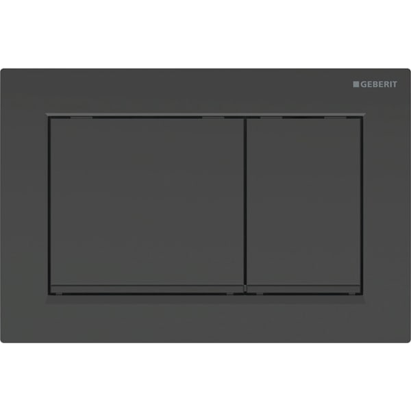 Geberit Omega30 BetPl., für 2-Mengen-Sp. schwarz / schwarz matt