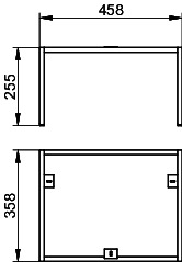 KEUCO Bodengestell X-Line 33198, cashmere, 460x255x360mm