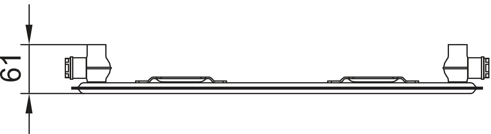 Kermi Profil-K Hyg T10 500x61x600 QN308, RAL9016, 10bar, o.Abd, BK