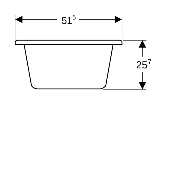 Geberit Bambini ovale Badewanne 51,5x25,7x91cm, weiß