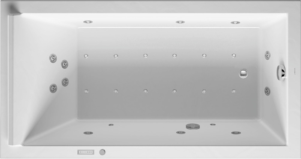 Duravit Starck Whirlwanne 1700x900mm, Einbau Rückenschr.1 Variabel, Combi E, Weiß