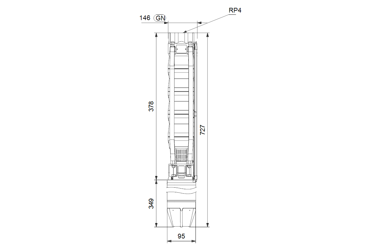 GRUNDFOS Unterwasserpumpe SP60-13 Rp4 6in3X380-415/50 SD 26kW