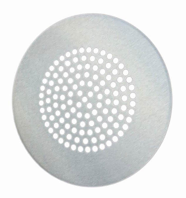 Pluggit Edelstahlblende Dm 200mm Design Circle, Rundloch ohne Filter, EVBP6