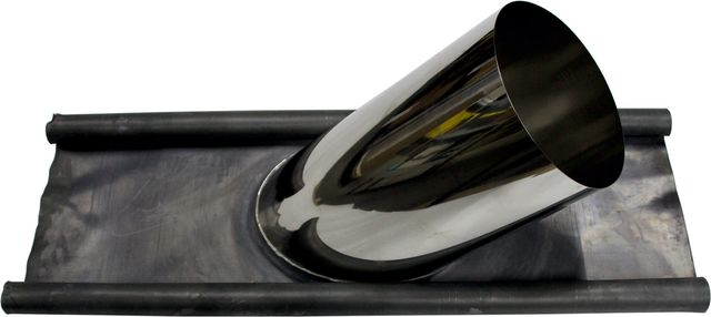 Wolf Dachpfanne DN225 40-45Gr mit flexibler Bleischürze, Edelstahl