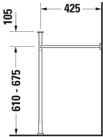 DU Metallkonsole Vero für 045410, höhenverstellbar, chrom
