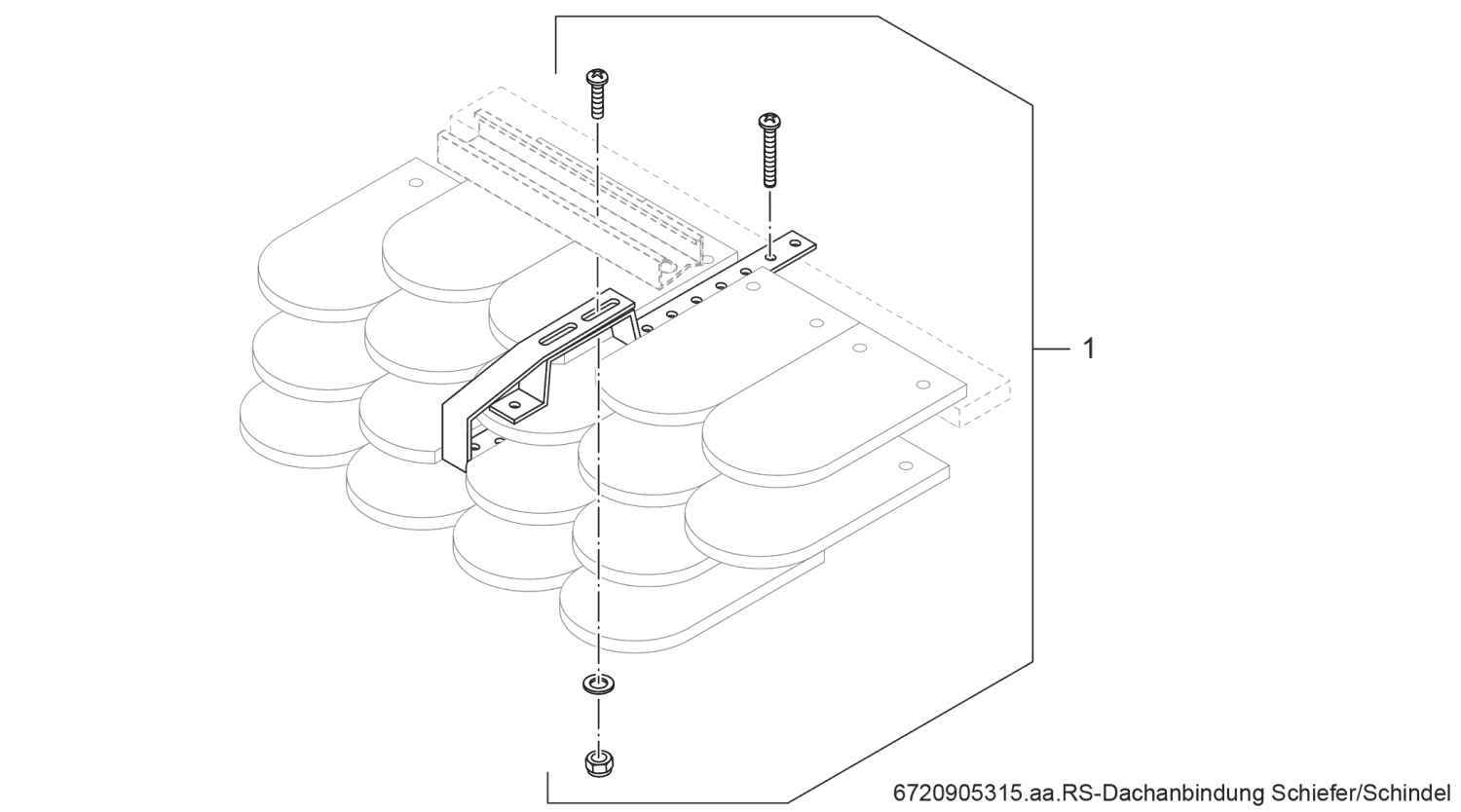 BOSCH Zubehör Solartechnik FKA 23 Dachanbindung Schiefer/Schindel