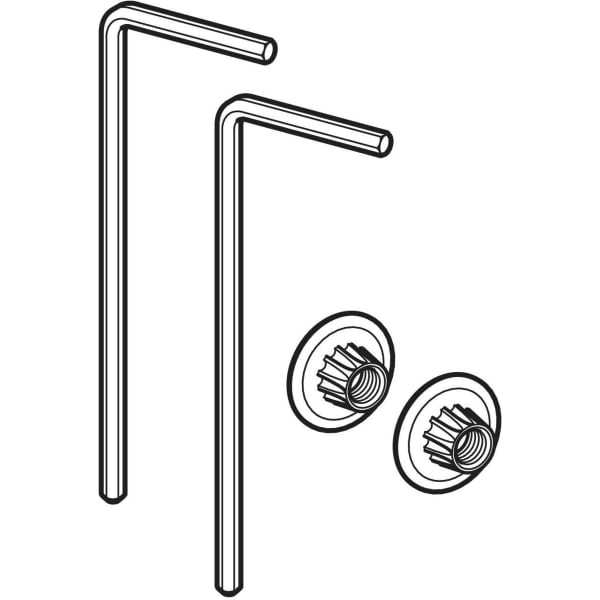 Geberit WC Wandbefestigung EFF2 Werkzeug Set für Montage von oben Geberit WC Wandbefestigung EFF2 Werkzeug Set für Montage von oben