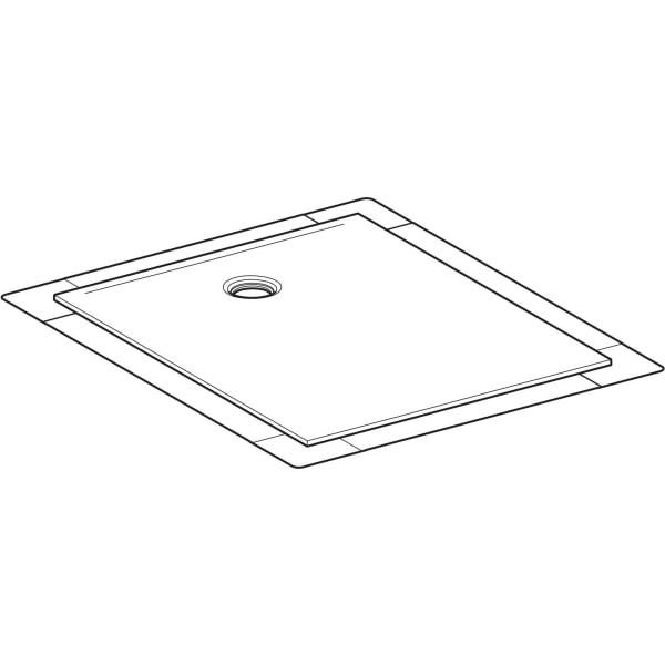 Geberit CleanFloor30 Duschfläche 110 x 90 cm integriert, mit Dichtvlies, weiss matt
