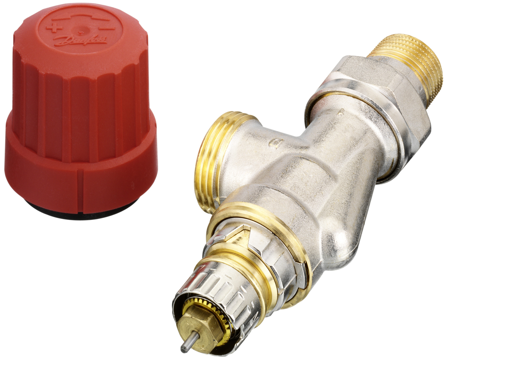 Danfoss Ventilgehäuse RA-N 15 G 3/4 AG, UK (Axial), matt vernickelt