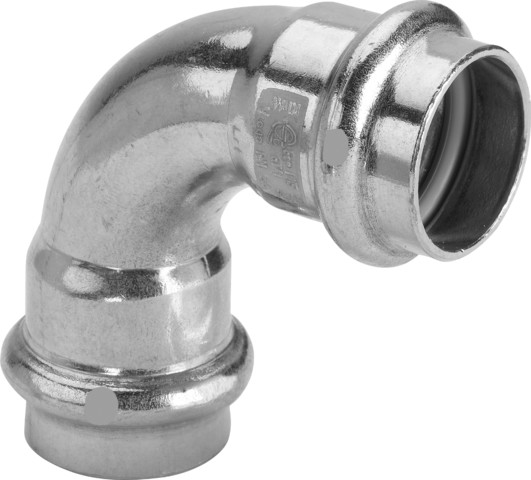 Viega Bogen 90 Grad mit SC Profipress G 2616 für Gas in 22mm Kupfer