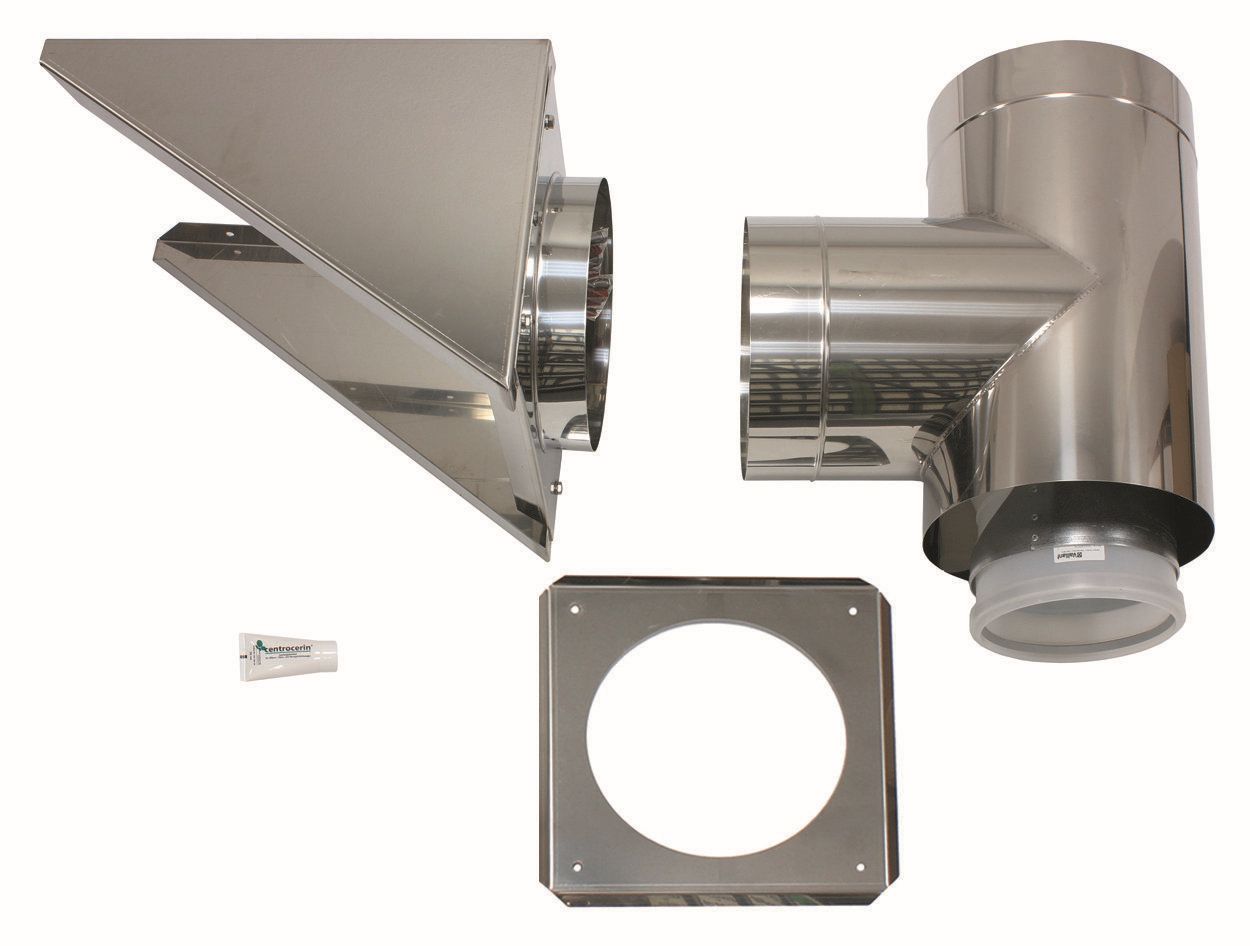 Vaillant Außenwandanschluss DN 300/200 Edelstahl für Abgassystem Fassade DN 200
