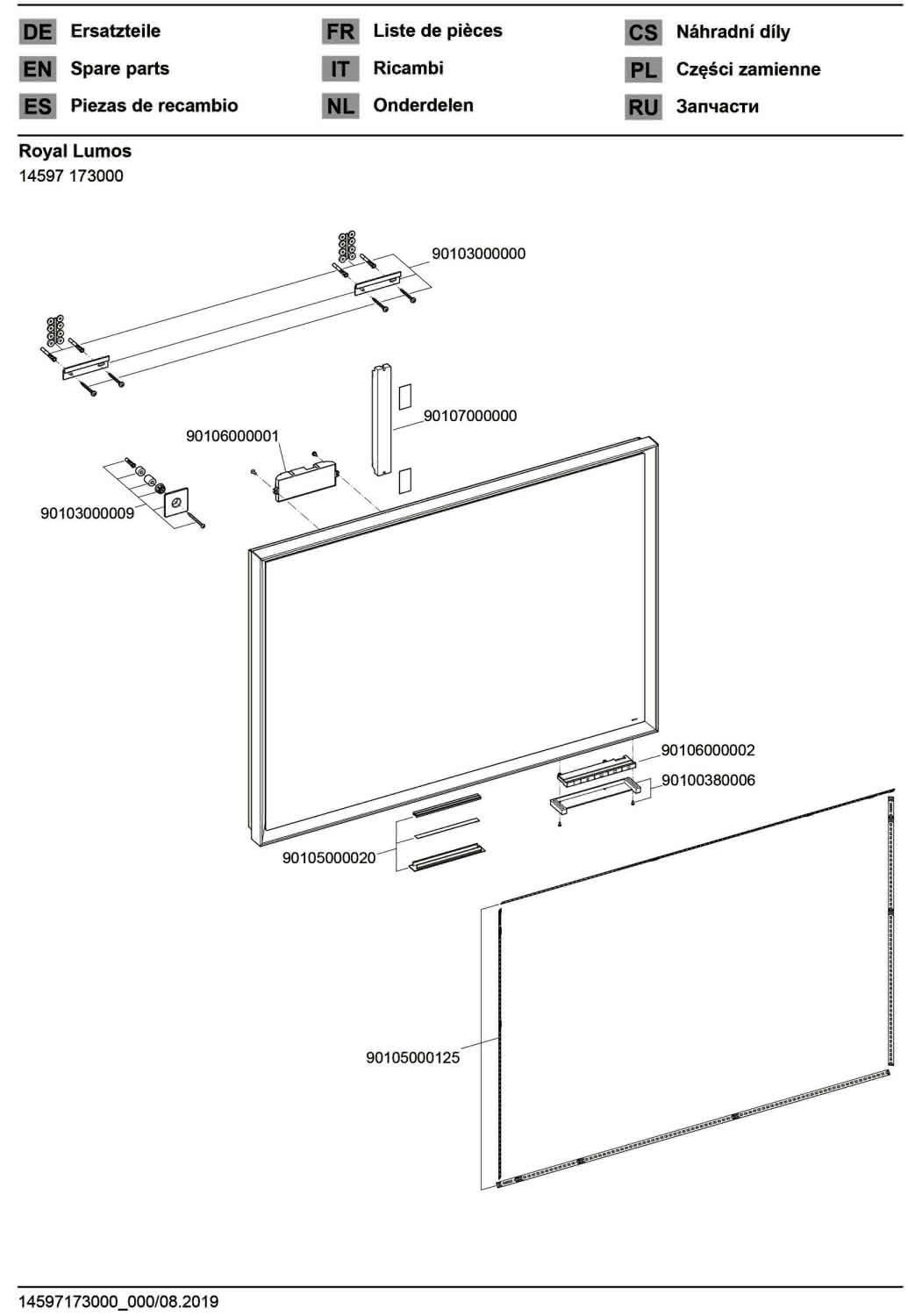 KEUCO LS R. Lumos 14597, silber-erloxiert, 900 x 650 x 60 mm