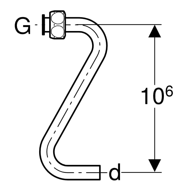 Geberit Typ 380 Verbindungsrohr f. Füllventil