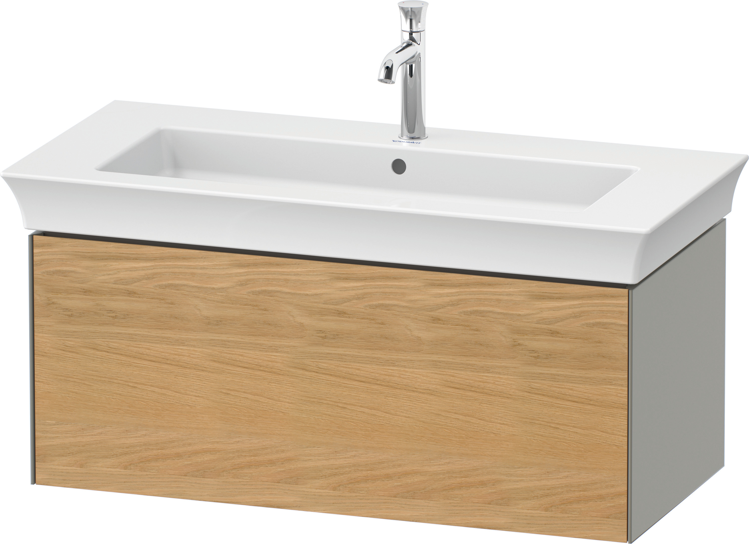 Duravit WTU White Tulip wandh.,1 Auszug 410x984x458mm,Eiche N.M/Steingrau Sdm