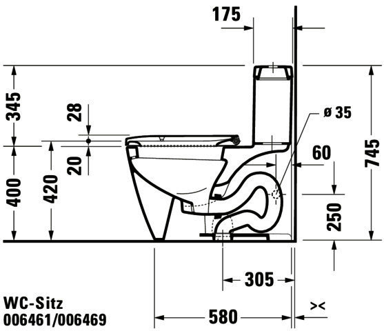 DU WC-Sitz Happy D.2 mit SoftClose Scharniere edelstahl, lang, weiß