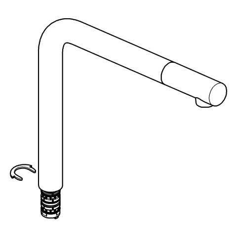 GROHE Auslauf 13348 hard graphite gebürstet