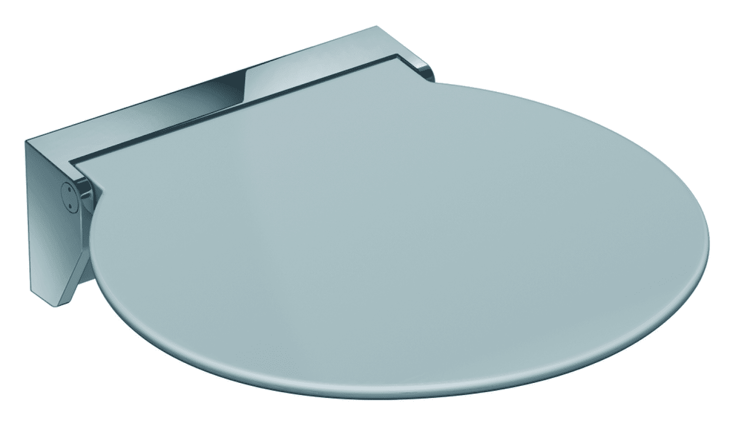 HEWI Klappsitz R 380, B:380,T:407, Konsole chrom, Sitzf. farbig anthrazitgr