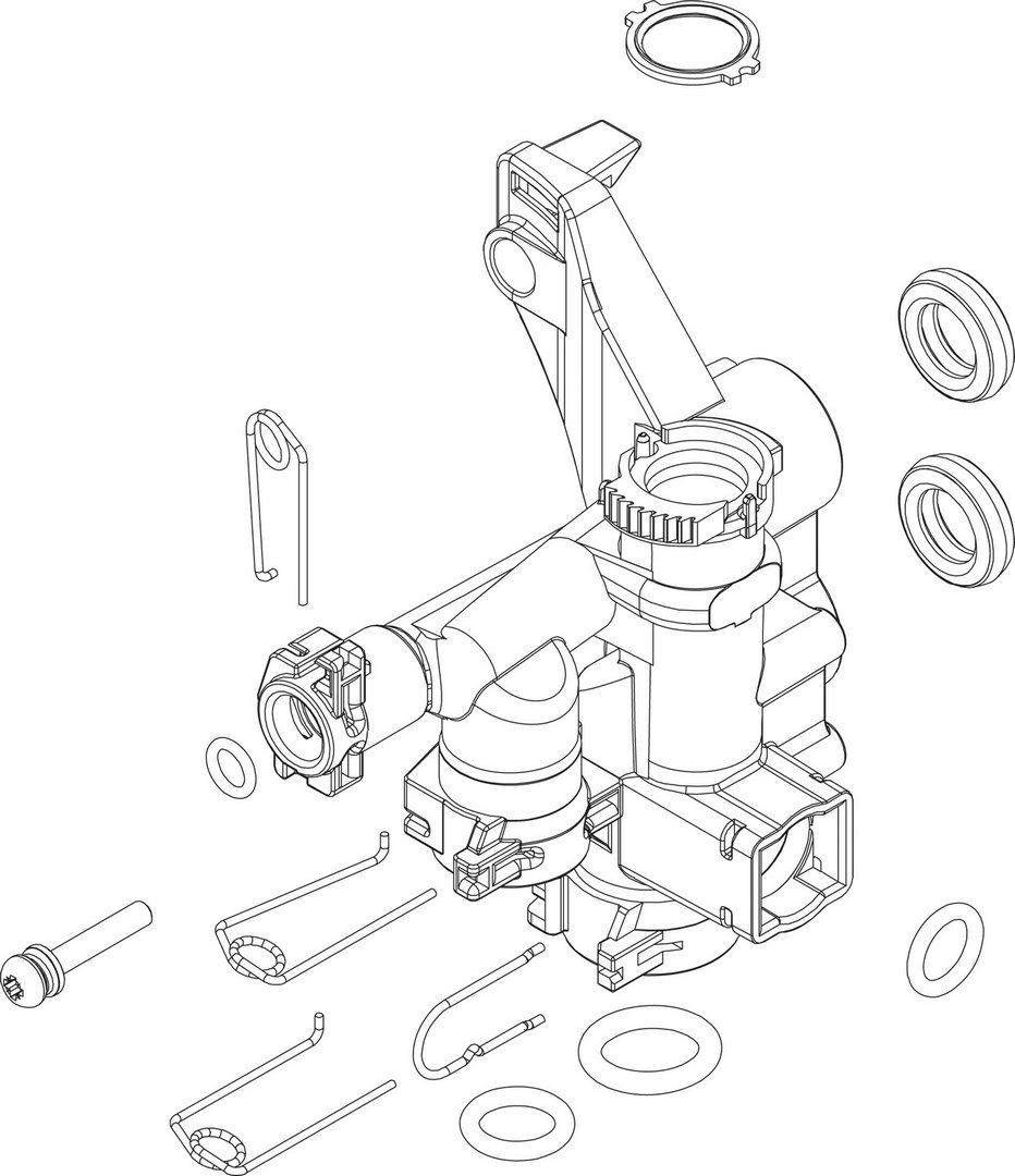 BOSCH Ersatzteil TTNR: 87161063560 Anschlussstück Vorlauf