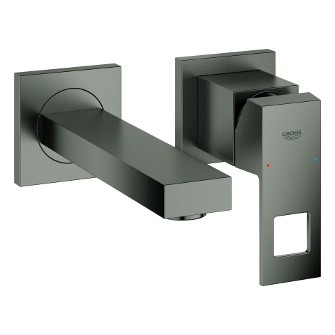 GROHE 2-Loch-WT-Wandbatt. Eurocube 19895 FMS Ausladung 171mm hard graphite geb.