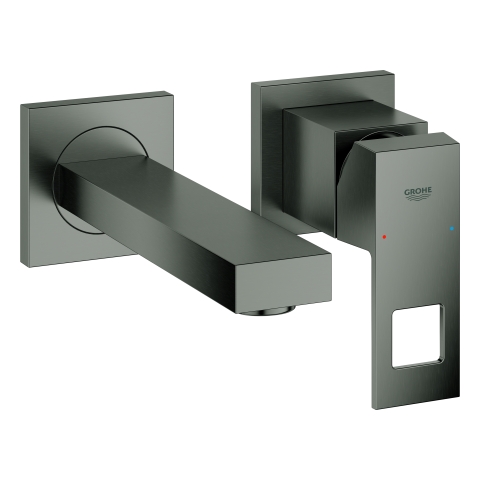 GROHE 2-Loch-WT-Wandbatt. Eurocube 19895 FMS Ausladung 171mm hard graphite geb. GROHE 2-Loch-WT-Wandbatt. Eurocube 19895 FMS Ausladung 171mm hard graphite geb.