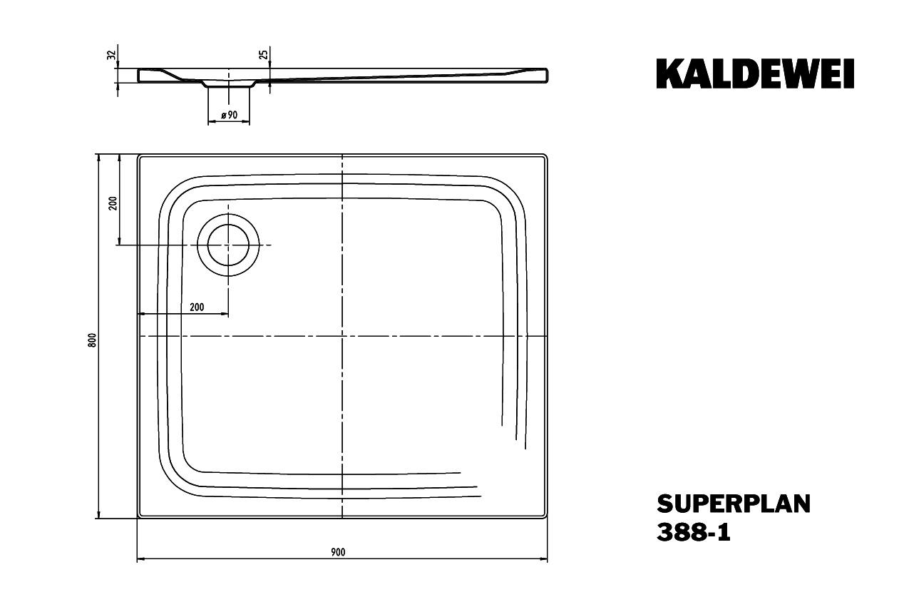 KA DW SUPERPLAN CLASSIC Mod.388-1,800x 900mm,cool grey 30