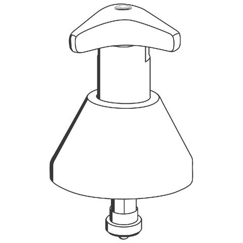 GROHE Oberteil 11330 für UP-Ventile Trecorn Griff Markierung blau 1/2" chrom