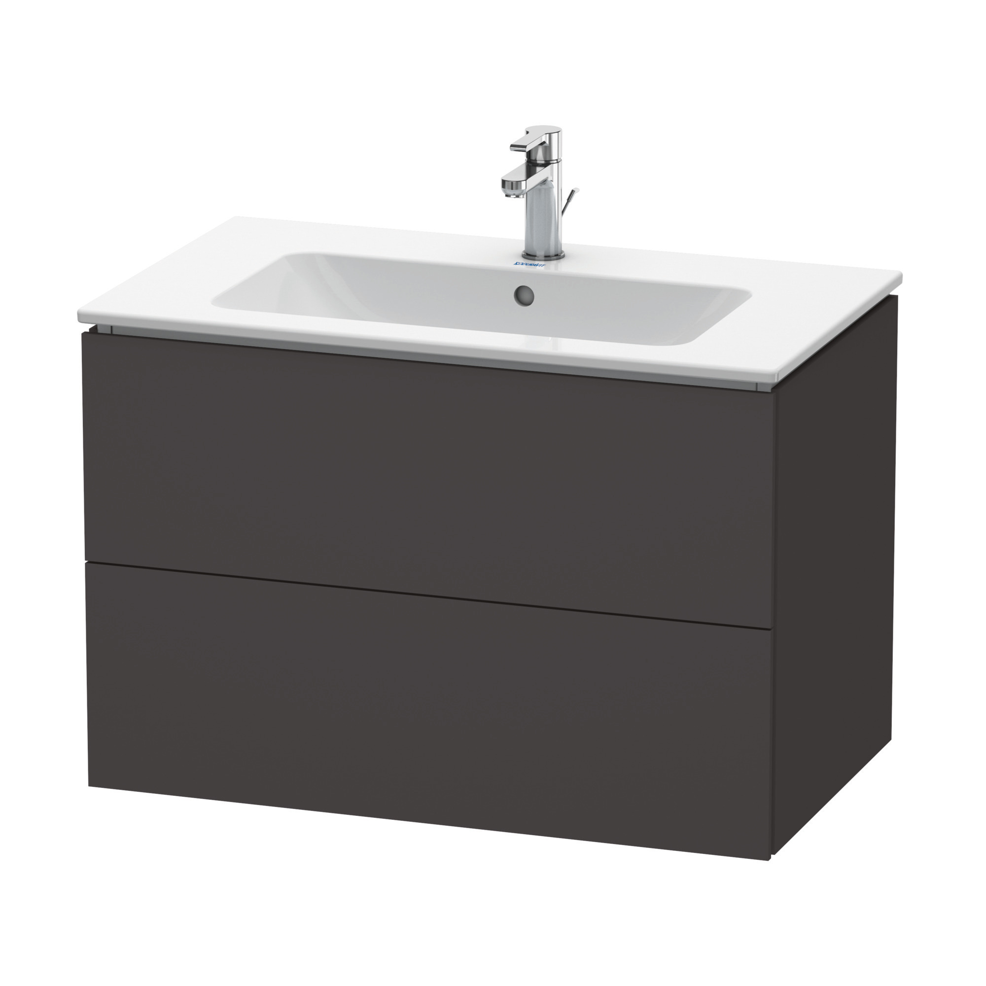DU WTU wandhängend L-Cube 481x820x550mm 2 SchKa, f.233683, Graphit Supermatt