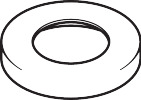 Hansgrohe Rosette Axor f. 3-Loch Wannenarmatur Fliesenrand chrom
