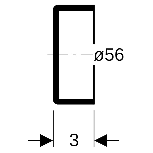 Geberit Silent-db20 Enddeckel d56