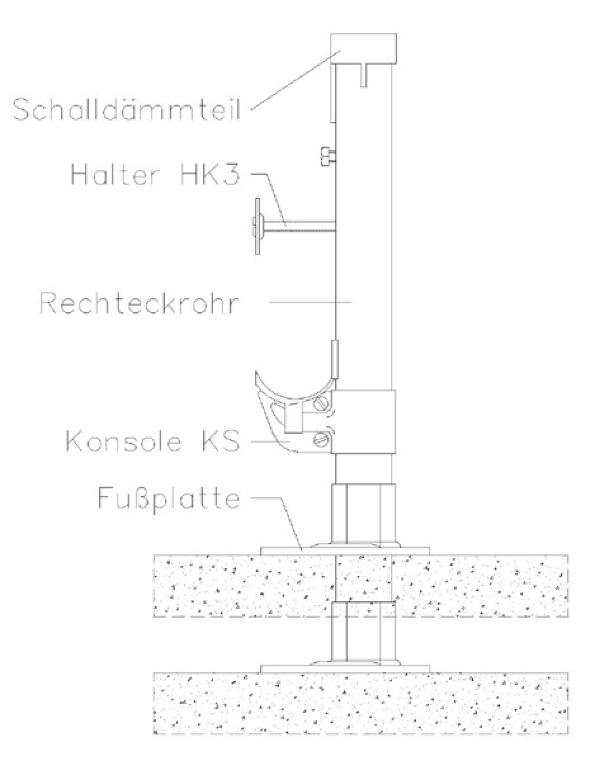 Zehnder Standkonsole STF 3 K zum Anschrauben 360mm, Nr. 609011