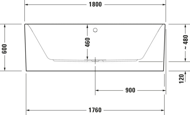 Duravit Whirlwanne Happy D.2Plus 1800x800mm, Gr.Sup.matt/weiß,m.angef.Acrylv.,fst.AS