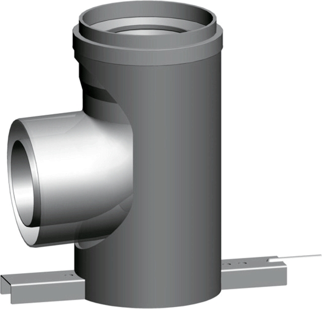 Wolf Stützbogen konzentrisch DN110/160, 87 Grad, mit Auflageschiene Wolf Stützbogen konzentrisch DN110/160, 87 Grad, mit Auflageschiene