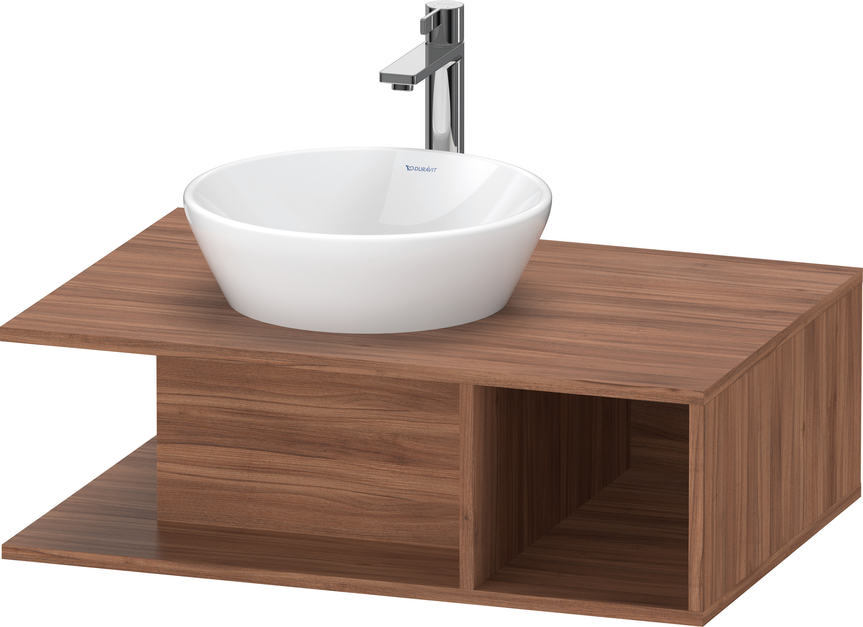 Duravit D-Neo WTU wandh.,1 offenes Fach r., 260x800x550mm, Nussbaum Natur
