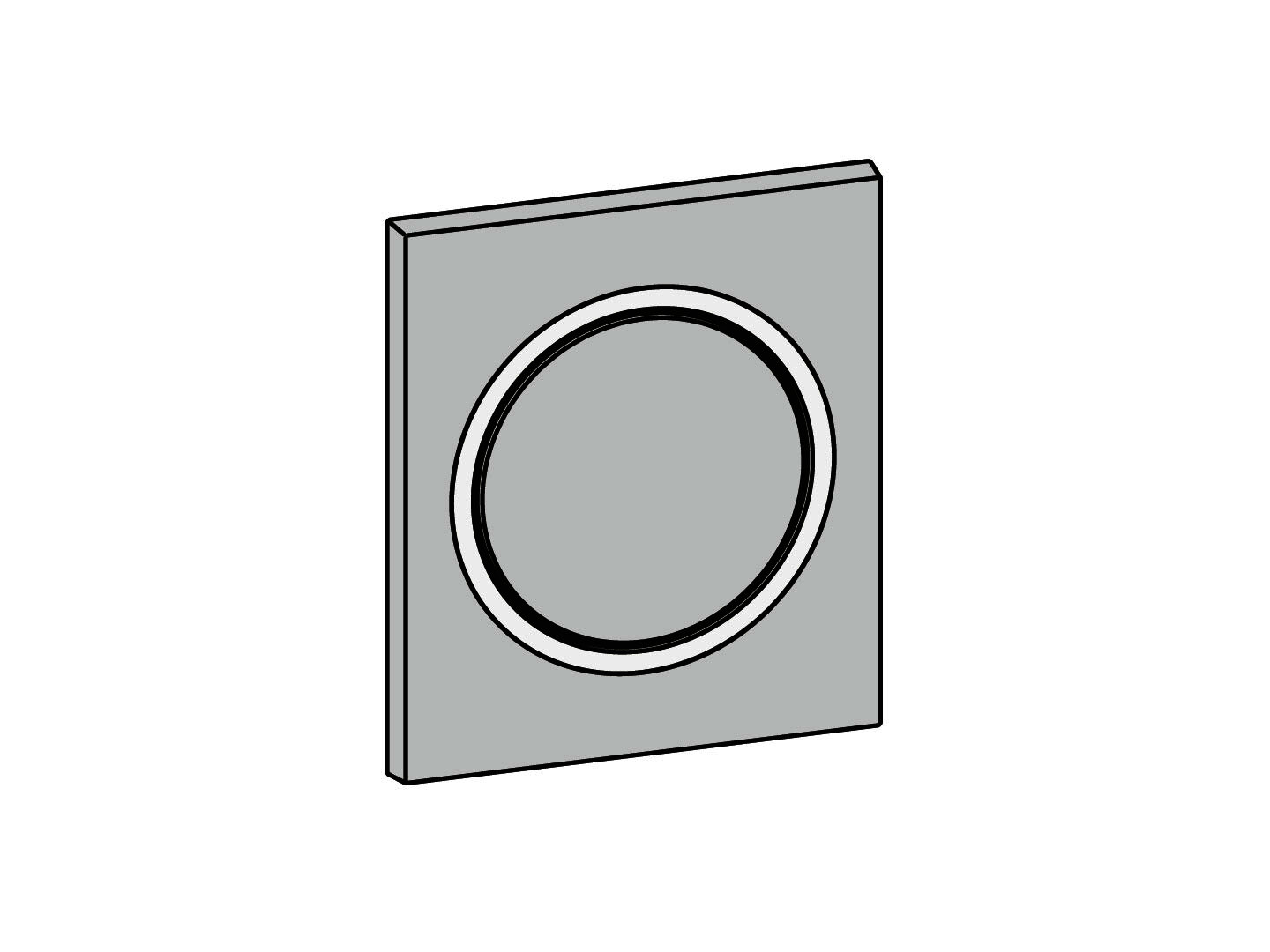 Urinal-Betätigungsplatte MEPA Zero Kunststoff Mattchrom Frontplatte