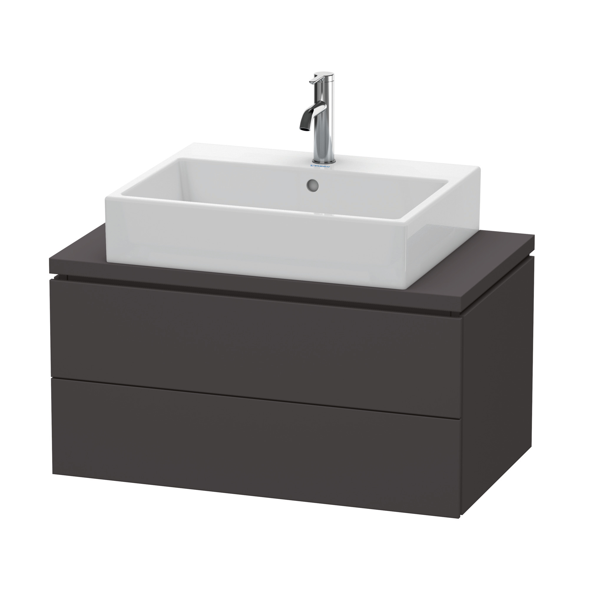 Duravit WTU f.Console Comp.L-Cube 400x820x477 2 Schubkästen, Graphit Supermatt