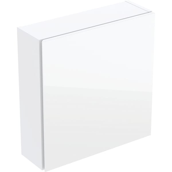Geberit Hängeschrank quadratisch, 1 Tür 45x46,7x15cm, weiß hgl./Glas weiß Geberit Hängeschrank quadratisch, 1 Tür 45x46,7x15cm, weiß hgl./Glas weiß
