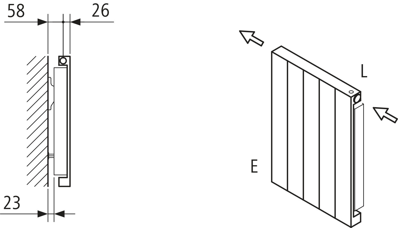 Kermi Heizwand HVN Typ11 BH2000x61x1050 QN2843, RAL9016, 6 bar, ANB12