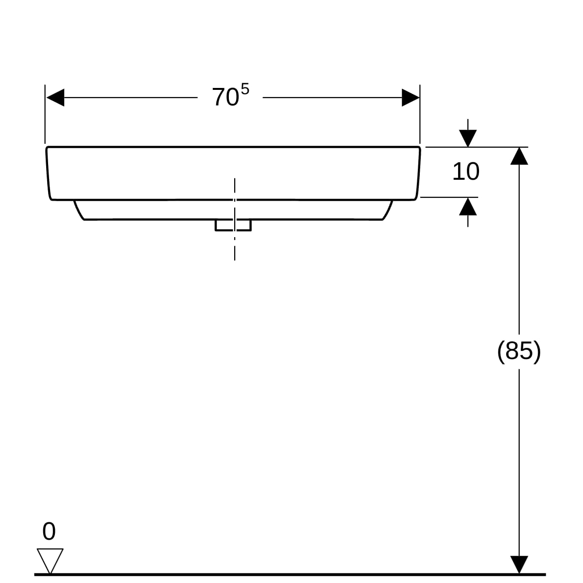 Geberit Renova Compact Eckwaschtisch 69,5x61,5cm, m. Hl., m. Ül., weiß Tect