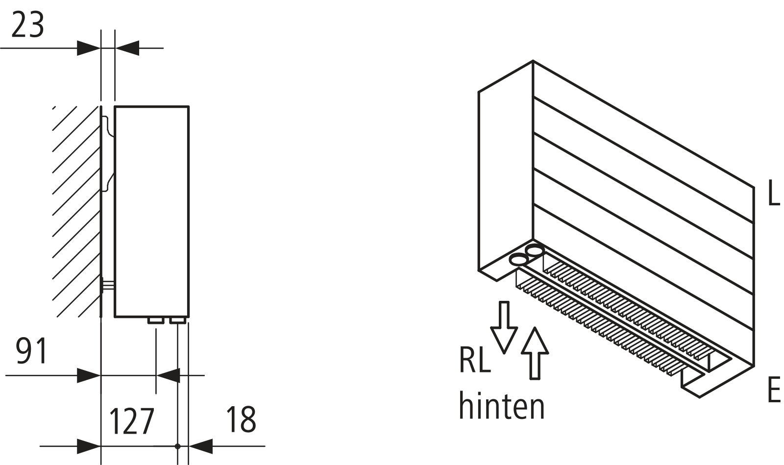 Kermi Heizwand HHN Typ22 BH840x122x3200 QN6422,weiß,6bar,m.Abd.,AB 12,LH540
