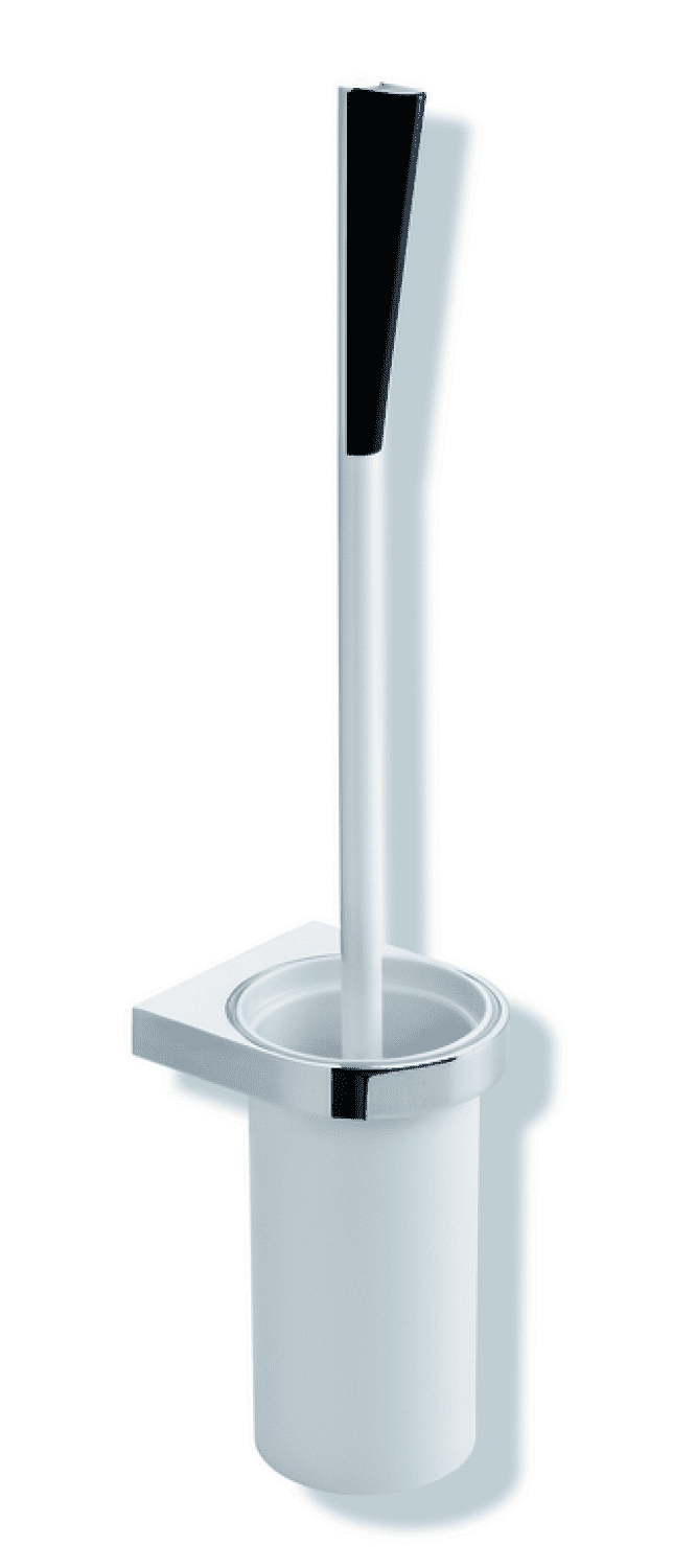 HEWI WC-Bürstengarnitur Sys 800, BfW, Halter chrom, Kst.eins. signalweiß