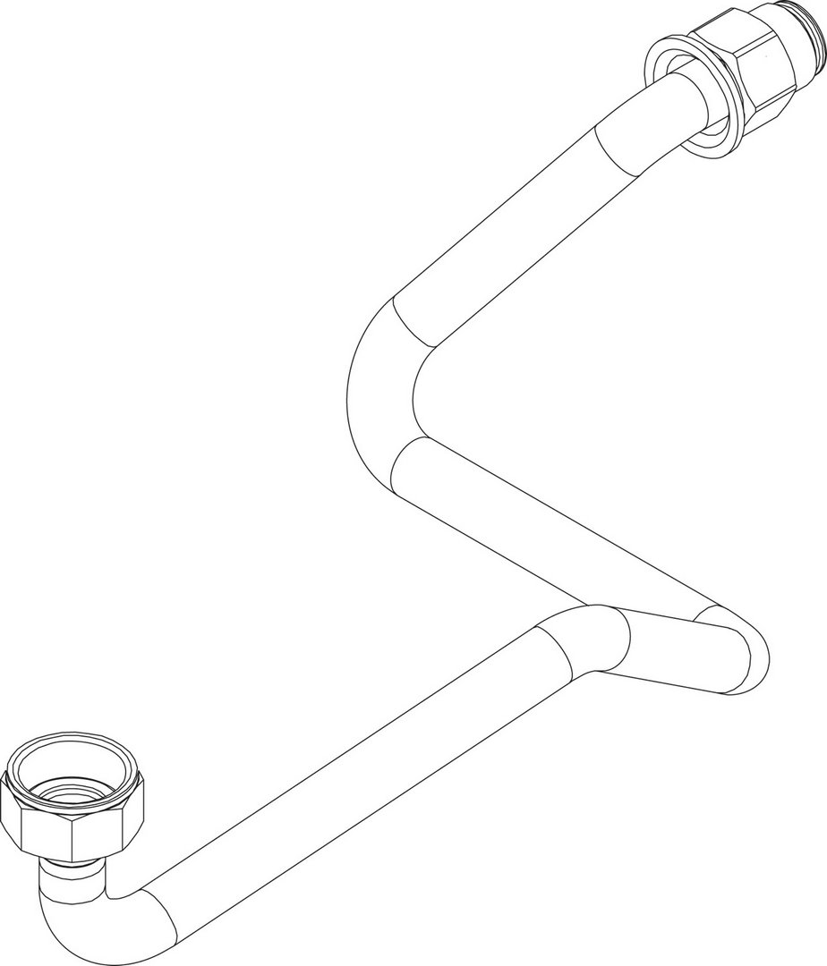 BOSCH Ersatzteil TTNR: 87186660150 Gasrohr unten