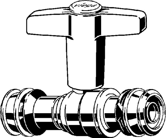 Viega Kugelhahn mit SC Easytop 5375 in 25mm Siliziumbronze