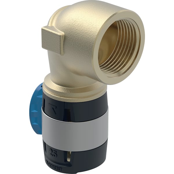 Geberit FlowFit Übergangsbogen 90Gr mit IG Rg+ 90Gr d16-Rp3/4